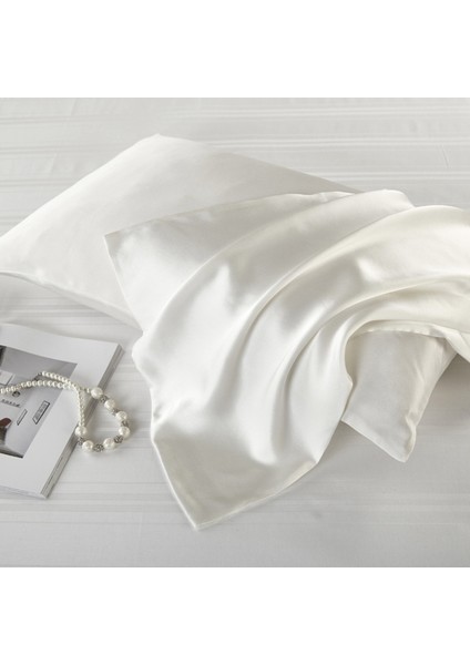 2 Adet Saç ve Cilt Için Doğal Saf Dut Ipek Yastık Kılıfı 600 Iplik Sayısı 50X75CM Fildişi Beyaz ve Lacivert (Yurt Dışından) indirimleri