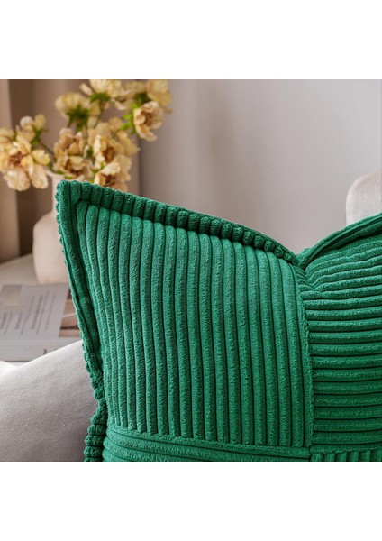 Kadife Yastık Kapakları Eklemeli Yumuşak Kanepe Yastık Kapakları Geniş Çizgili Dekoratif Dokulu Atma Yastıkları Kırmızı (Yurt Dışından) fırsatları