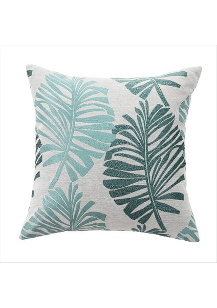 45X45CM Yapraklar Bitki Desen Yastık Kılıfı Ins Stil Yaprağı Dekoratif Yastık Kılıfları Yastık Kapakları Ev Dekoru Bir (Yurt Dışından)