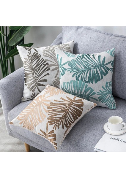 45X45CM Yapraklar Bitki Desen Yastık Kılıfı Ins Stil Yaprağı Dekoratif Yastık Kılıfları Yastık Kapakları Ev Dekoru F (Yurt Dışından) fiyatları