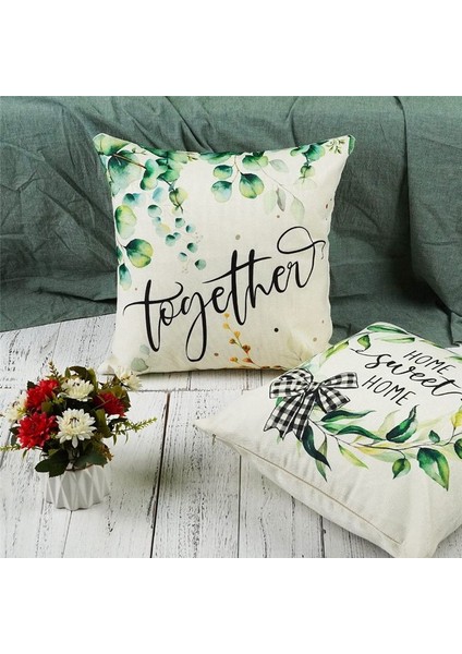 Bahar Yastığı Kapakları 18X18 Set 4 Bahar Süslemesi Okaliptüs Yapılır Çiftlik Evi Yastık Atma Evi Dekorları Yastık Kılıfı (Yurt Dışından) indirimleri