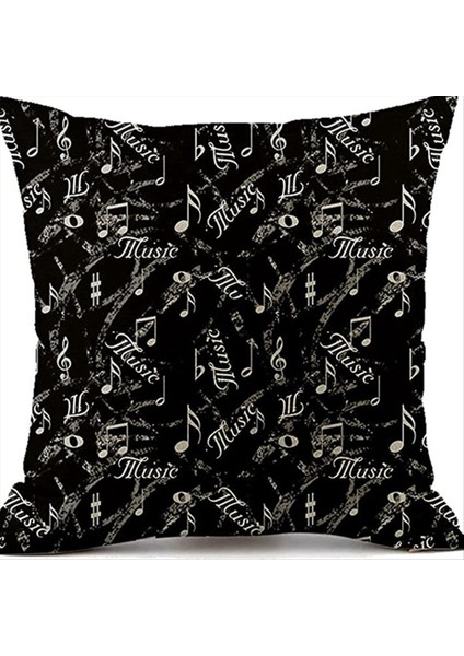 Müzik Notu Yastık Kapağı Atma Yastığı Kapağı Yeni Yaşam Serisi Dekoratif Atma Yastığı Kılıfı Çift Yan Tasarım C (Yurt Dışından) fiyatları