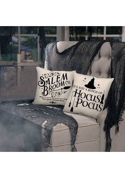 Cadılar Bayramı Dekor Yastığı 18X18 Set 8 Dekorasyon Çiftlik Evi Dış Mekan Yastıkları Dekoratif Atma Yastık Kılıfı (Yurt Dışından) fiyatları