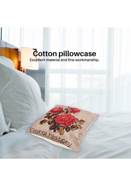 Vintage Çiçek/çiçek Keten Dekoratif Atış Yastık Kılıfı Yastık Kapağı Ev Kanepe Dekoratif (3 Gül) (Yurt Dışından) fiyatları