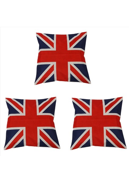 3x Ingiliz Vintage Style Union Jack Flag Atma Yastık Kılıfı Yastık Kılıfı (Yurt Dışından)