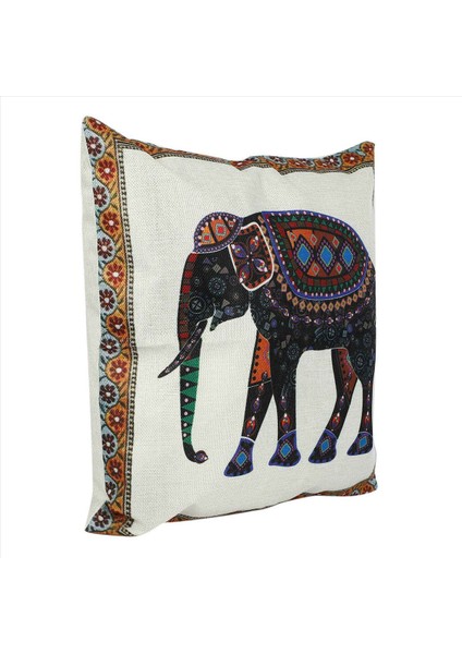 3x Hint Örme Fil Pamuk Keten Atma Yastığı Kasası Yastık Kapak Dekoru (Yurt Dışından) fiyatları