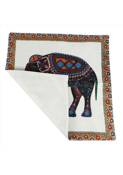 3x Hint Örme Fil Pamuk Keten Atma Yastığı Kasası Yastık Kapak Dekoru (Yurt Dışından) modelleri