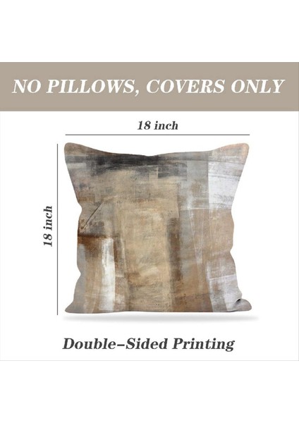 Kahverengi Sanat Boyama Estetik Modern Squarecorativepillow Kanepe Kanepesi Için Yumuşak Atış Yastıklarını Kapsar 2 Set (Yurt Dışından) indirimleri