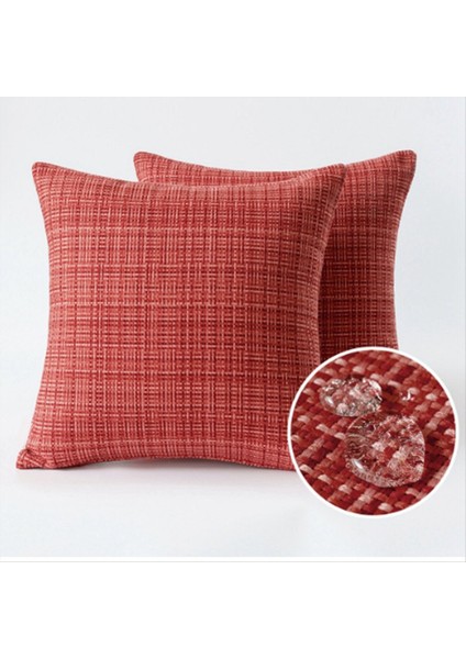 2 Paket 18X18 Dış Mekan Su Geçirmez Atma Yastığı Kapakları Çiftlik Evi Tarzı Suya Dayanıklı Dekoratif Yastık Kapak Seti (Yurt Dışından) modelleri