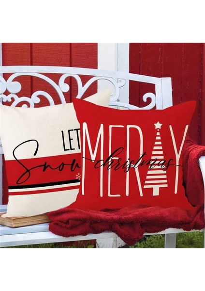 18X18 Inç Çiftlik Keten Yastık Kaplar Dekorasyon Kanepesi Için Kare Noel Yastık Kılıfı (Yurt Dışından) indirimleri