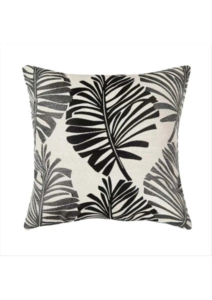 45X45CM Yapraklar Bitki Desen Yastık Kasası Ins Stil Yaprağı Dekoratif Yastık Kamışları Yastık Kapakları Ev Dekoru E (Yurt Dışından)