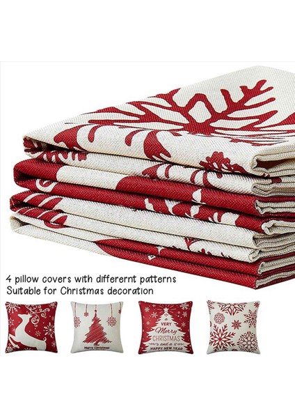Noel Yastığı 18X18 Set 12 Çiftlik Evi Için Noel Dekoru Noel Dekorasyonları Ev Için Yastık Kılıfı Atıyor (Yurt Dışından) modelleri