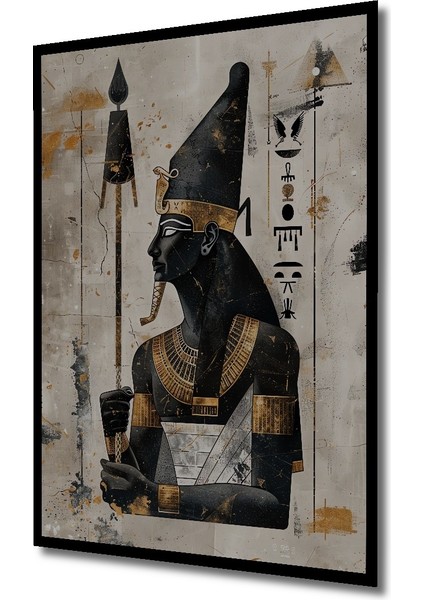 Çerçeve Görünümlü Antik Mısır Firavunu Dekoratif Ahşap Mdf Ev Duvar Tablo Dikdörtgen Ev Duvar Tablo fiyatları