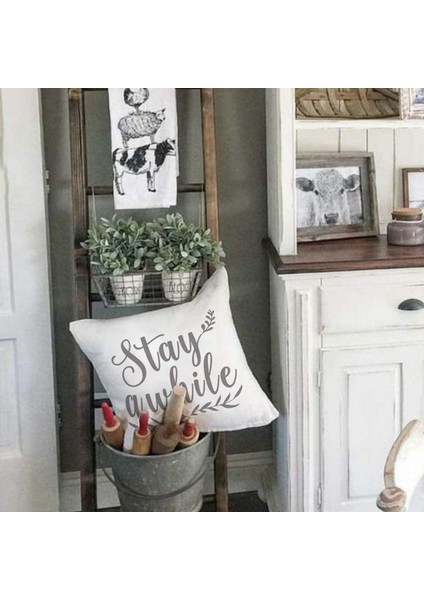 Çiftlik Evi Dekor Yastık 18X18 Inç 8 Atış Yastık Kapakları Çiftlik Dekorasyon Yastık Kılıfı Kanepe Kanepe Için (Yurt Dışından) modelleri