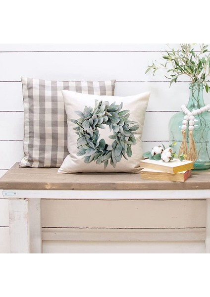 Çiftlik Evi Dekor Yastık 18X18 Inç 8 Atış Yastık Kapakları Çiftlik Dekorasyon Yastık Kılıfı Kanepe Kanepe Için (Yurt Dışından) fırsatları