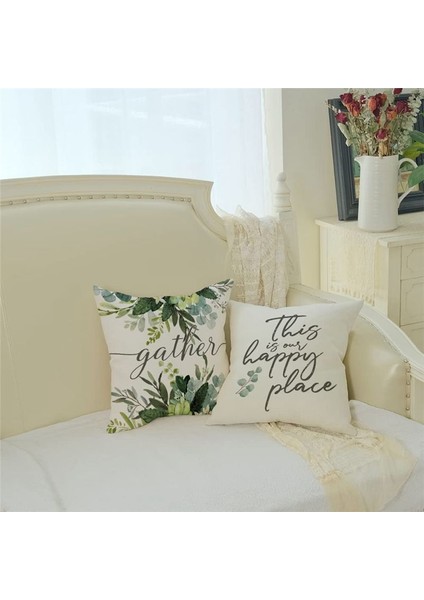 Bahar Yastığı Kapakları 18X18 Set 4 Çiftlik Bahçesi Yastıklar Yastıklar Bahar Dekorasyonları Yastık Kılıfı Kanepe Için Ev Dekor (Yurt Dışından) indirimleri