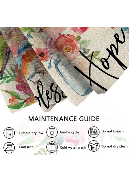 Bahar Yastığı Kapakları 18X18 Set 4 Yay Dekorasyonu Yastık Kılıfı Çiftlik Evi Yastık Atma Yastığı Kapakları Ev Kanepe Dekor (Yurt Dışından) modelleri