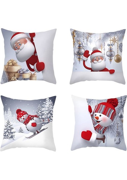 Noel Yastığı Kapak Evi Için Dekorasyonlar Noel Süsleri Noel Navidad Ler Mutlu Yıllar (Yurt Dışından)