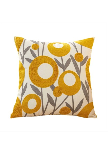 Bahar Gümüş Sarı Çiçek Yastık Kapaklar Rustik Sanatlar Çiçek Dekoratif Atış Yastık Kılıfları Açık Çiftlik Evi Dekor (Yurt Dışından)