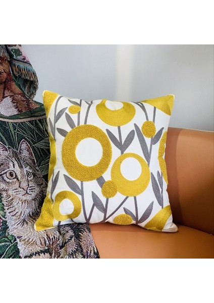 Bahar Gümüş Sarı Çiçek Yastık Kapaklar Rustik Sanatlar Çiçek Dekoratif Atış Yastık Kılıfları Açık Çiftlik Evi Dekor (Yurt Dışından) modelleri