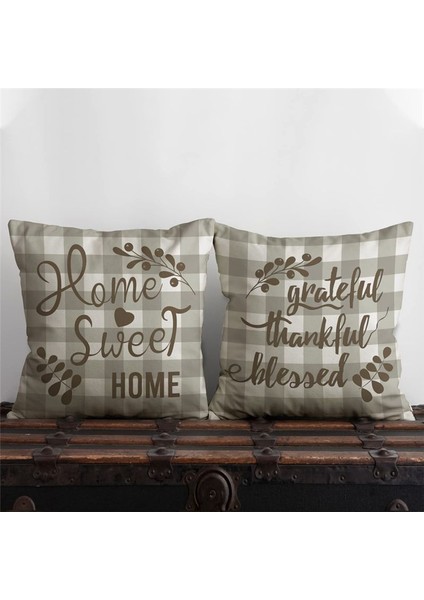 Bahar Yastığı Kapakları 18X18 Set 4 Bahar Süslemesi Okaliptüs Çiftlik Evi Yastık Atma Ev Çekim Dekor Yastık Kılıfı (Yurt Dışından) fiyatları