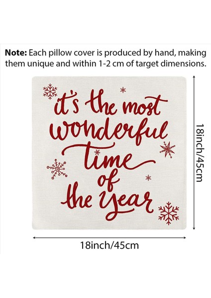 Noel Yastığı Kapakları 18X18 Set 12 Noel Süslemeleri Çiftlik Evi Yastık Kaskası Yastık Kılıfı Ev Dekor (Yurt Dışından) indirimleri