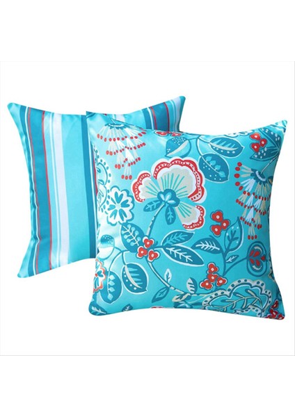 2 Açık Su Geçirmez Yastık Kapakları 18X18 Modern Sevimli Desen Dekoratif Kare Açık Atma Yastık Kapakları (Yurt Dışından)