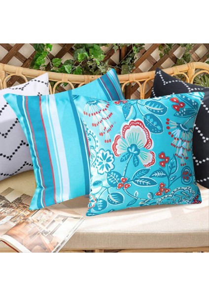 2 Açık Su Geçirmez Yastık Kapakları 18X18 Modern Sevimli Desen Dekoratif Kare Açık Atma Yastık Kapakları (Yurt Dışından) fırsatları