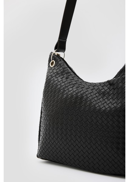 Jude Örgülü Omuz Çantası Siyah fırsatları