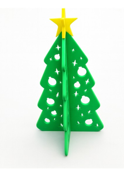 3D Baskı Yılbaşı Ağaç ve Hediye Seti – Dekoratif Masa Üstü Süs