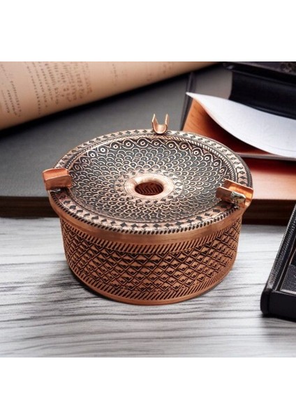 Bakır Küllük Bakır Kültabağı Kül Tabağı Oyma El Işlemeli Küllük Yanma Yapışma Koku Yapmaz modelleri