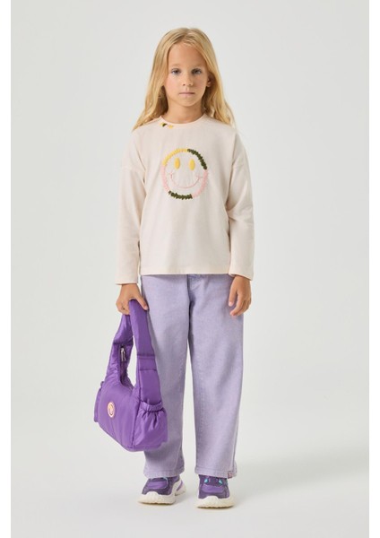 Bg Store Kız Çocuk Ekru Tshirt