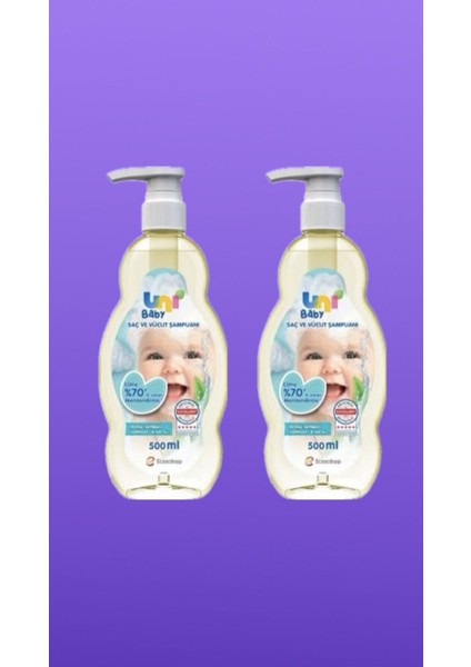 Saç ve Vücut Şampuan 500 ml 2 Adet