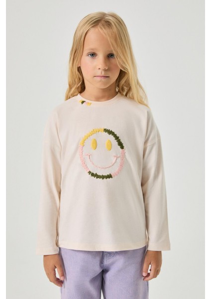 Bg Store Kız Çocuk Ekru Tshirt modelleri