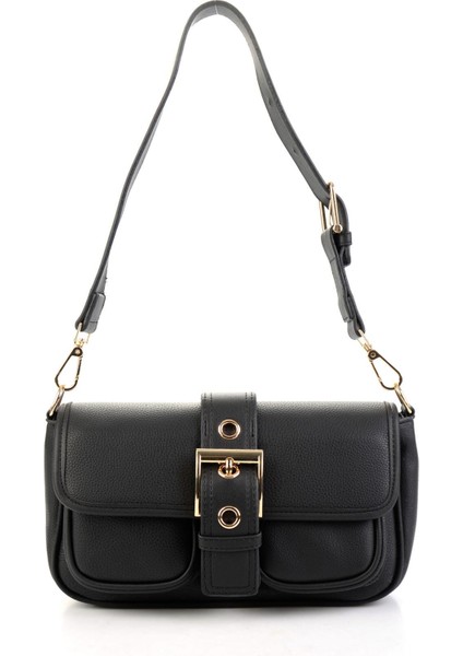 Siyah Kadın Postacı Çanta C06620149709