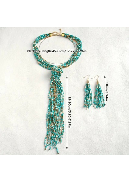 Yeni Bohem Tarzı Kadın Kolye & Küpe Seti fiyatları