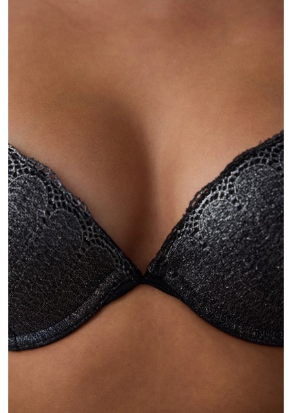 Gümüş Antrasit Crash Shinny Sütyen fiyatları