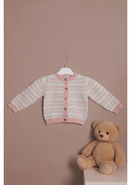 % 100 Pamuk Kız Bebek Pembe Triko Örme 2'li Takım-Ekstra Yumuşak ve Rahat