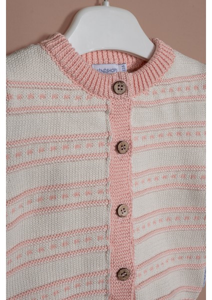 % 100 Pamuk Kız Bebek Pembe Triko Örme 2'li Takım-Ekstra Yumuşak ve Rahat