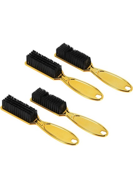 Soluk Fırça Tarak Makas Temizleme Fırça Berber Dükkanı Cilt Solması Vintage Yağ Kafa Şekli Oyma Temizleme Fırçası Altın 4 Adet (Yurt Dışından) fiyatları