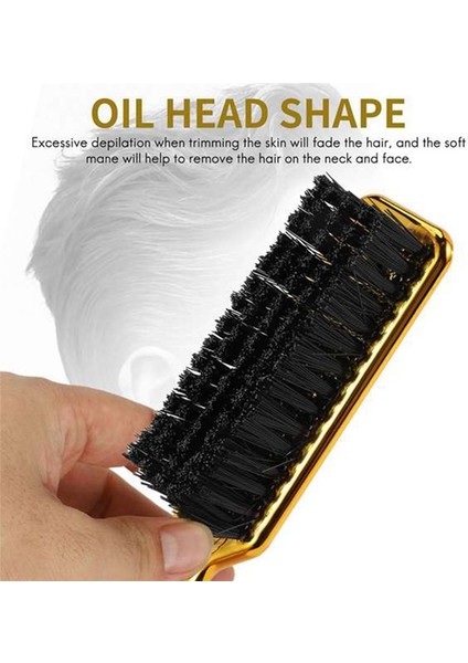 Soluk Fırça Tarak Makas Temizleme Fırça Berber Dükkanı Cilt Solması Vintage Yağ Kafa Şekli Oyma Temizleme Fırçası Altın 4 Adet (Yurt Dışından) modelleri