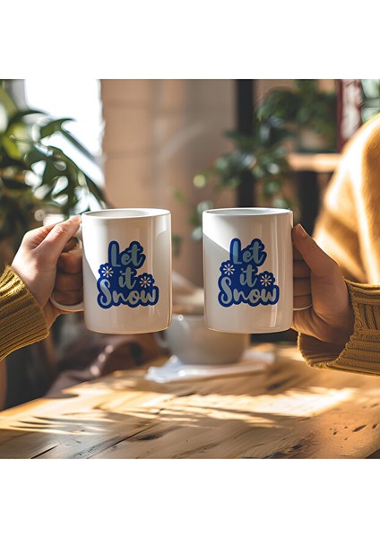 Kış Mevsimi Tasarımlı Beyaz Seramik Baskılı Kupa Bardak fiyatları