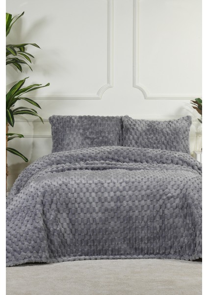 Polen Battaniye Seti Tek Kişilik Wellsoft 2 Parça (180X240 Cm) Antrasit