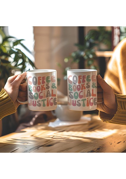 Coffee Books Tasarımlı Beyaz Seramik Baskılı Kupa Bardak fiyatları