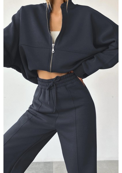 Kadın 3 Iplik Çımalı Bomber Ceket Eşofman Takımı modelleri