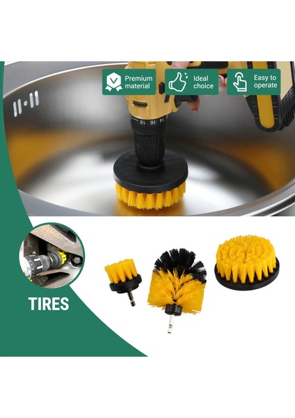 Matkap Fırçası Temizleyici Ovma Fırçaları Banyo Yüzeyi Grout Karo Küvet Mutfak Otomobil Bakım Temizleme Araçları (Yurt Dışından) indirimleri