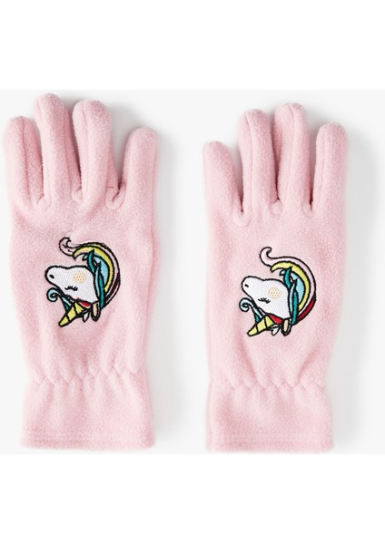Unicorn Işleme Detaylı Polar Eldiven
