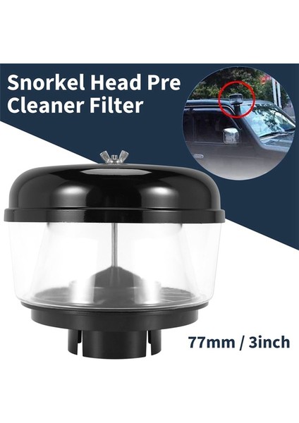 3 Inç 77MM Su Tuzağı Şnorkel Kafası Ön Temiz Hava Akışı Araç Şnorkel Kafası Şnorkel Ram Kum Bardağı Toyota Nissans (Yurt Dışından) indirimleri