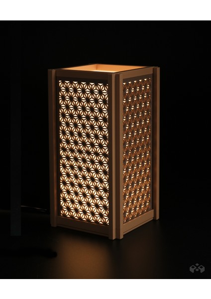 Japon Shoji Lambası - Kumiko / LED Kıt 001/ Uzun