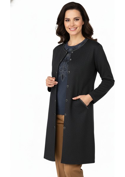 Kadın Kışlık Anne Uzun Hırka Ecrin Örme Önü Düğmeli Cepli Likralı Bisiklet Yaka Göl Model fiyatları